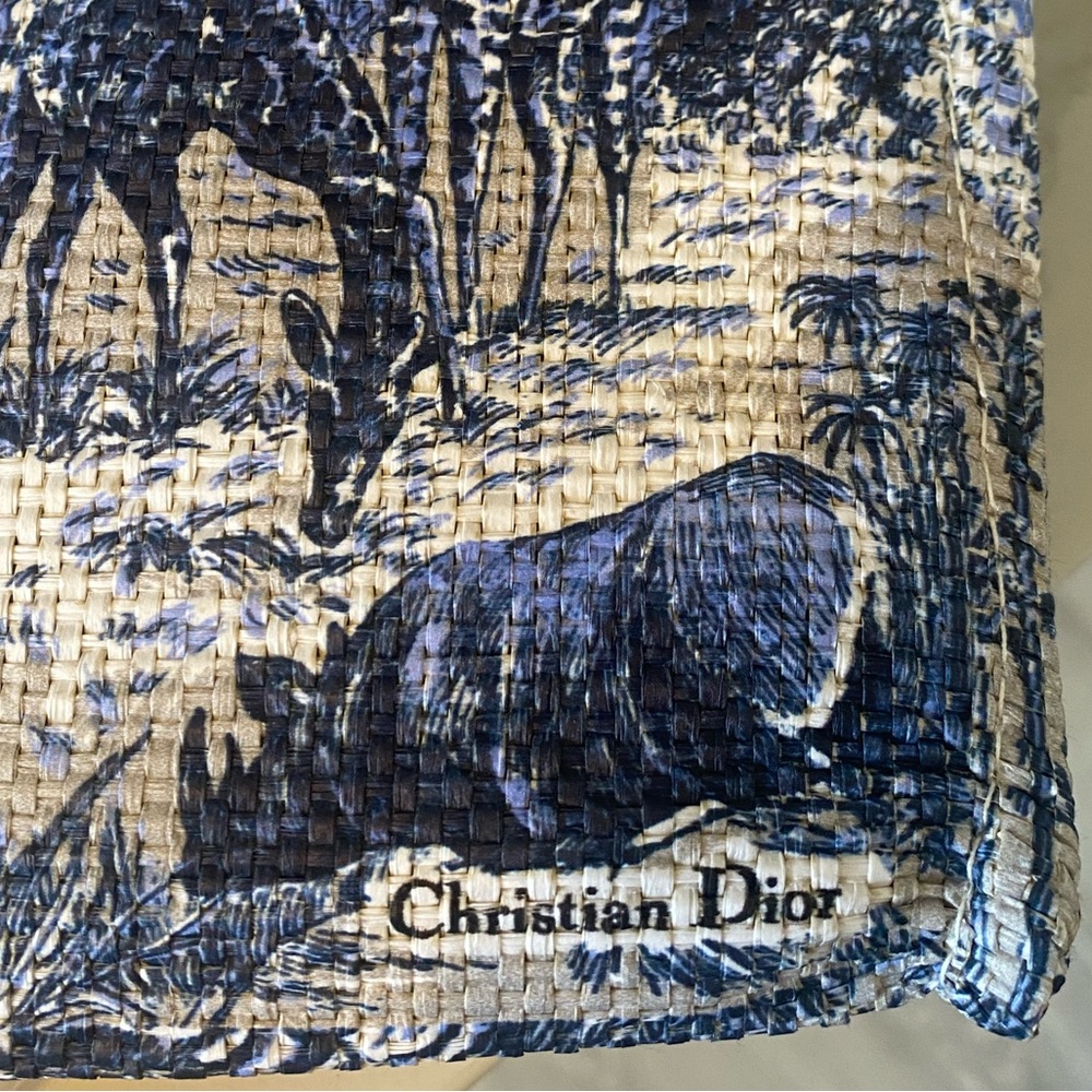 Christian Dior Around the World Straw Tote - Picture 7 of 12